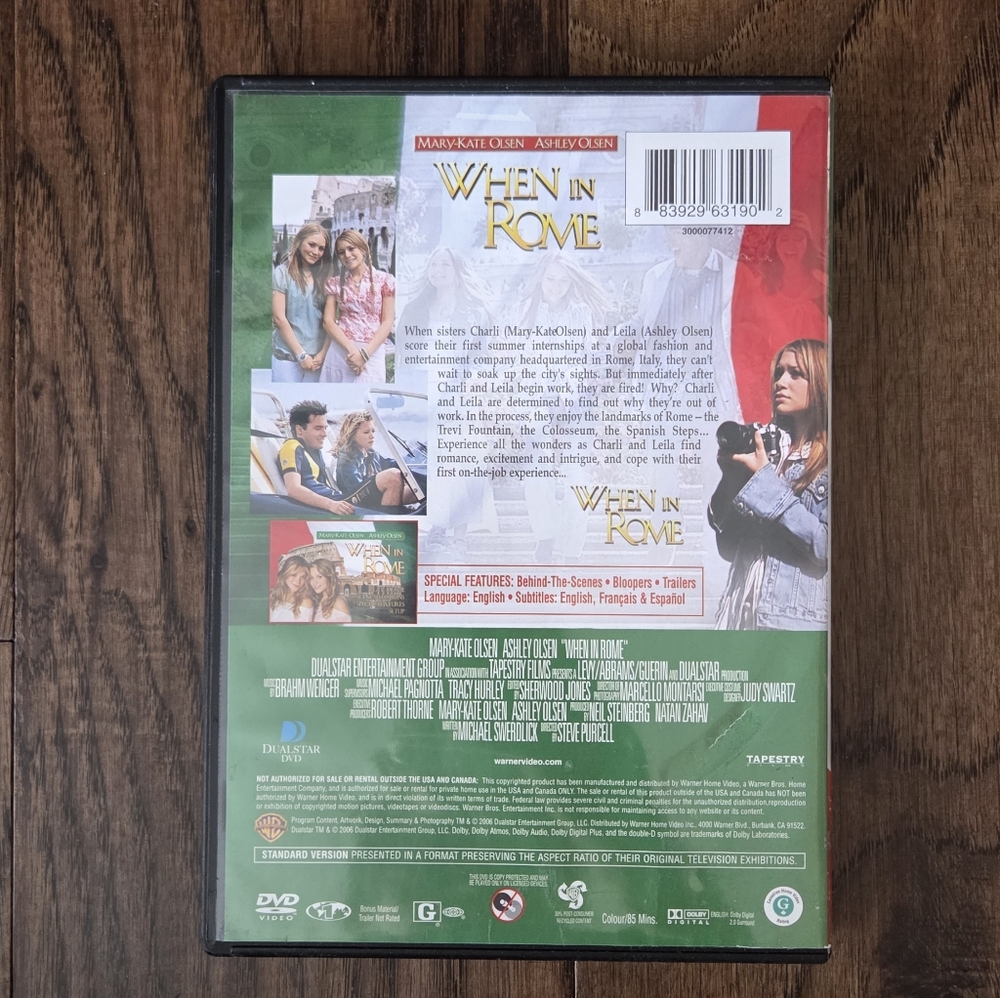 Mary Kate And Ashley When In Rome DVD - Picture 2 of 4